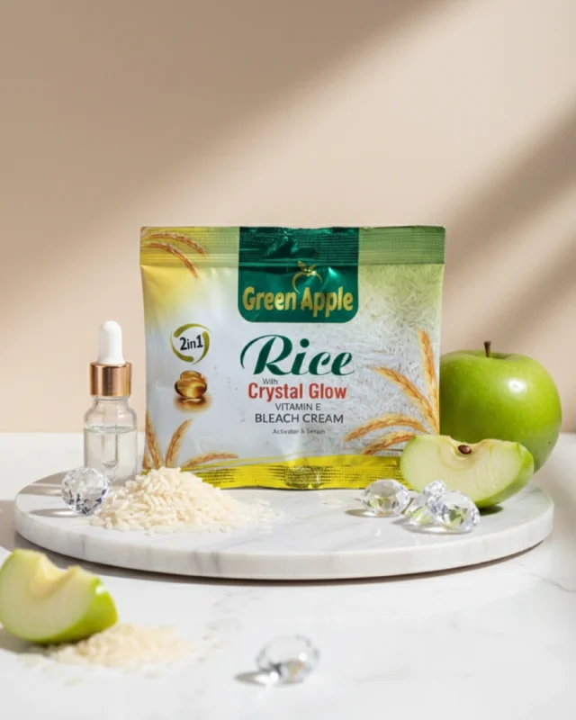 Green Apple Rice Crystal Glow Vitamin-E Bleach Cream