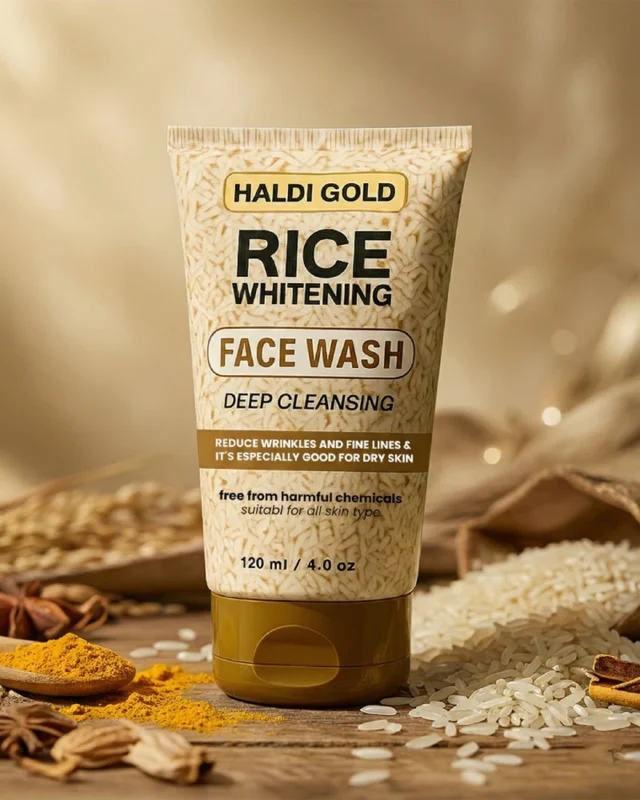 Haldi Gold Rice Whitening Face Wash four