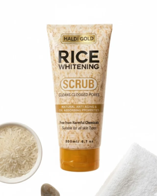 rice scrub Haldi Gold Rice Whitening Scrub